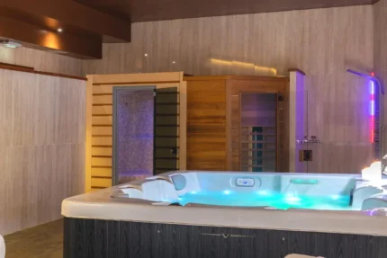 Demeures & Châteaux - Hôtel Greuze & Spa Tournus spa avec jacuzzi et piscine intérieure à Tournus