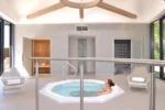 Spa avec jacuzzi et piscine intérieure à Château-Gontier Logis Le Parc Hotel & Spa